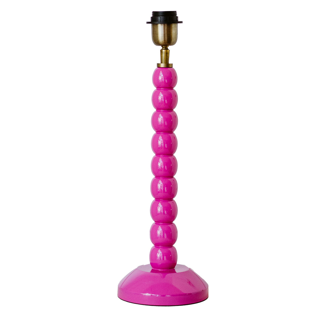 Lacquered Timber Lamp Bases - Pink