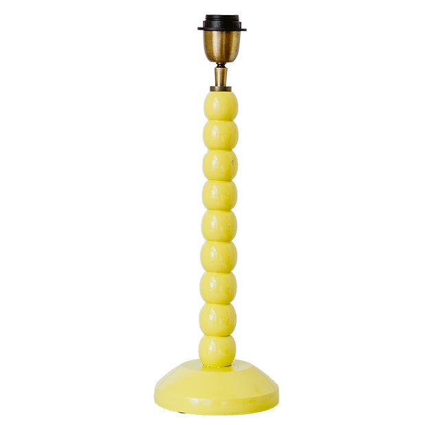 Lacquered Timber Lamp Base - Yellow
