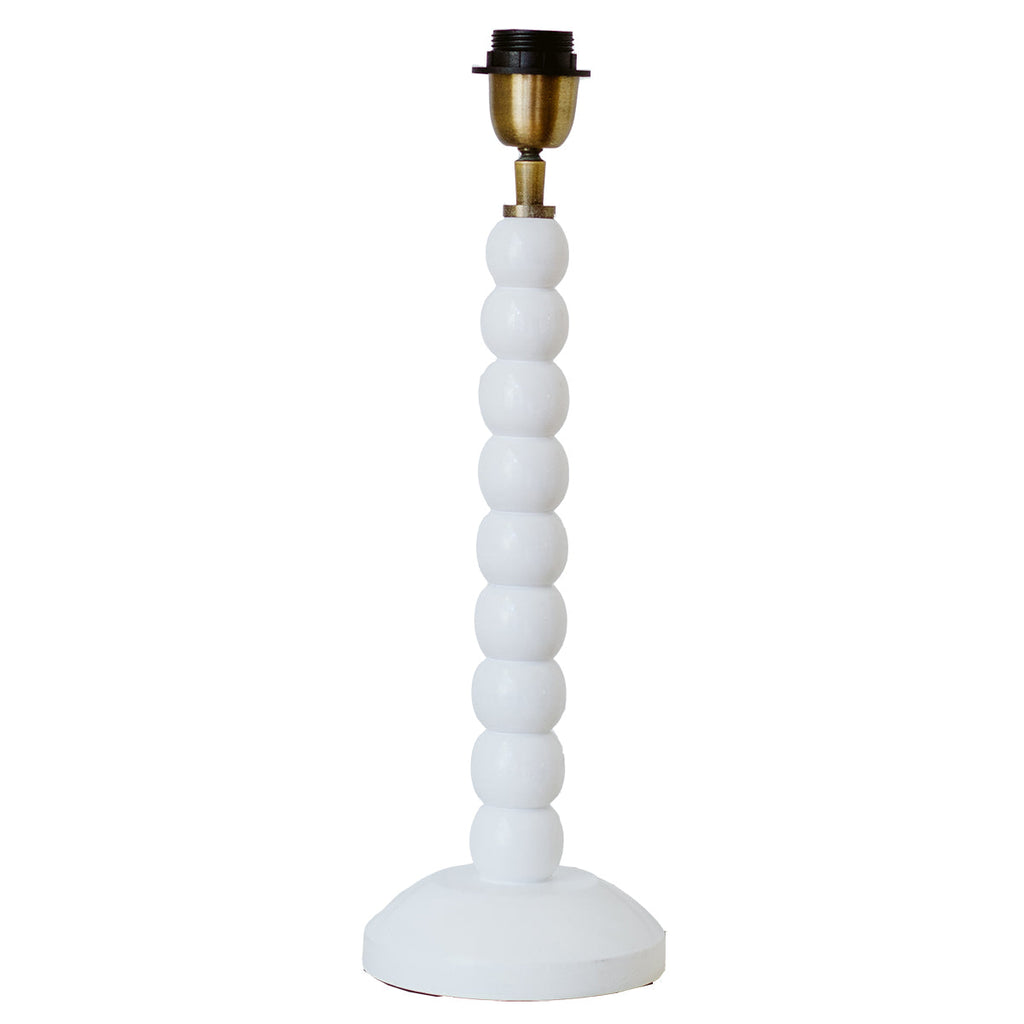 Lacquered Timber Lamp Bases - White