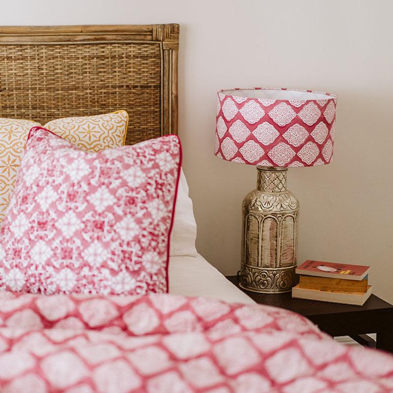 Block printed cushions