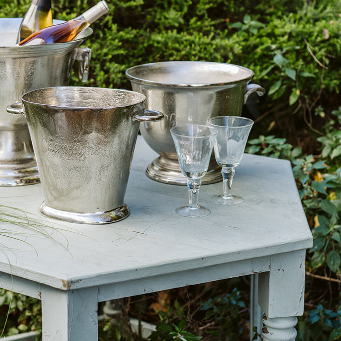 Classic Champagne Bucket - Raw Nickel