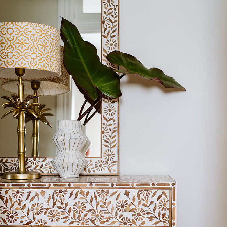 Block print lamp shades | Tile Mustard