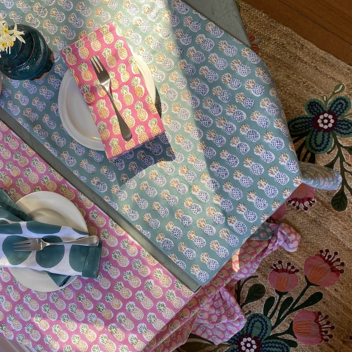 Quality Pineapple Tablecloths in Pink for Australian Homes