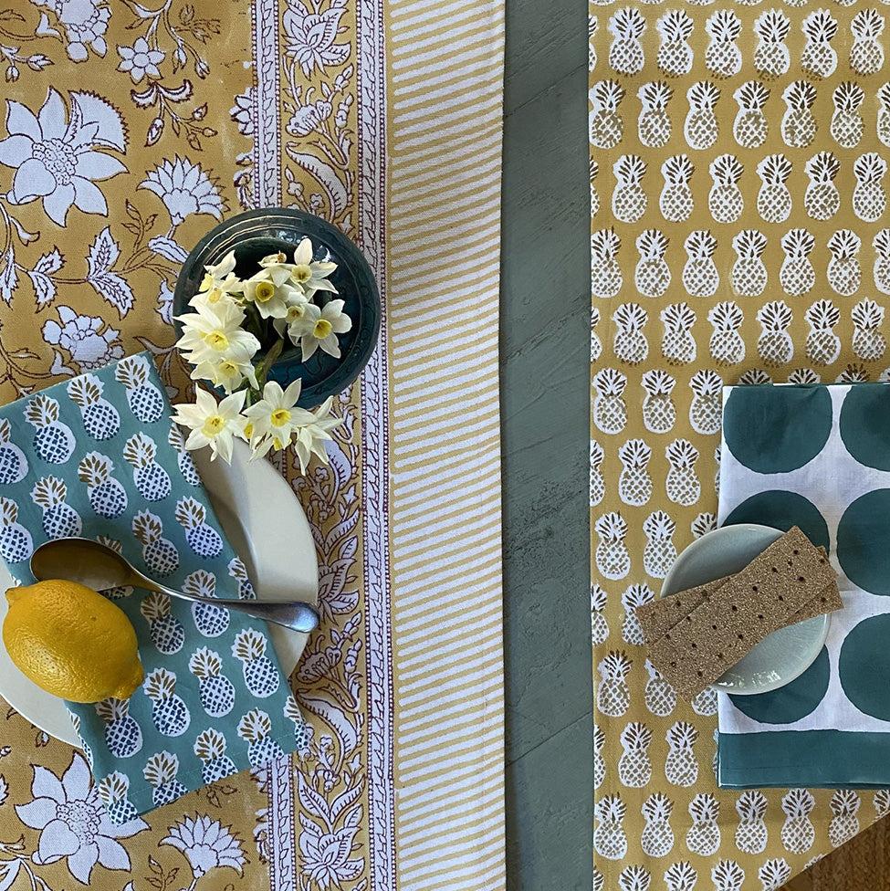 Australian Mustard Floral Tablecloths – Perfect for Every Occasion