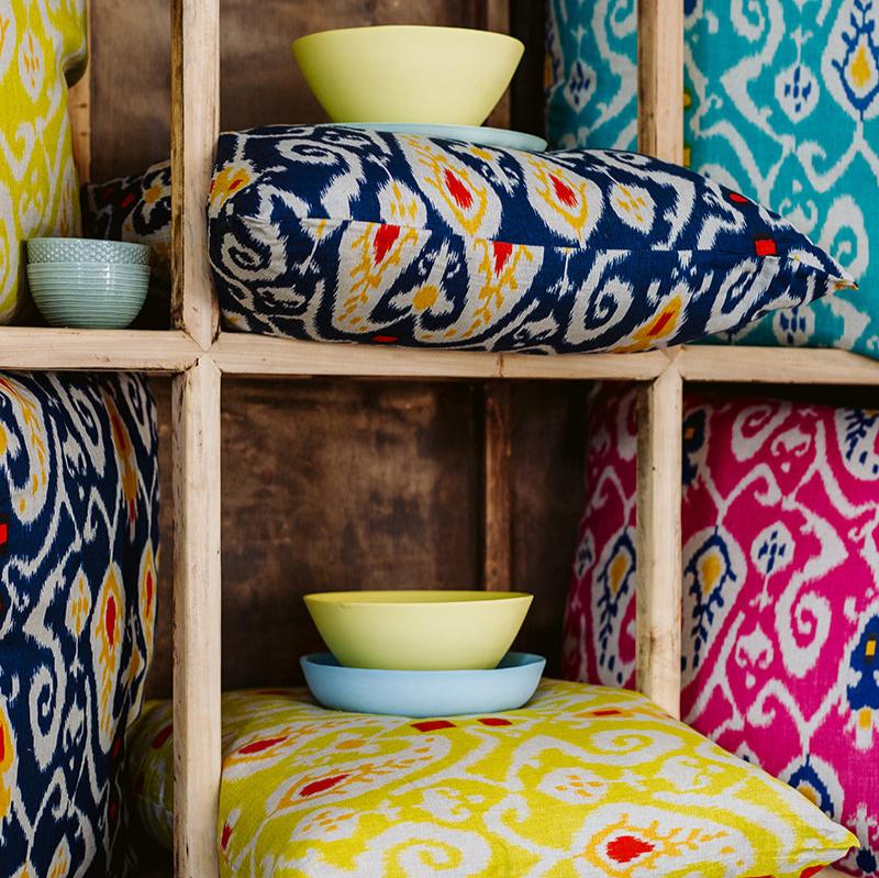 Ikat cushions