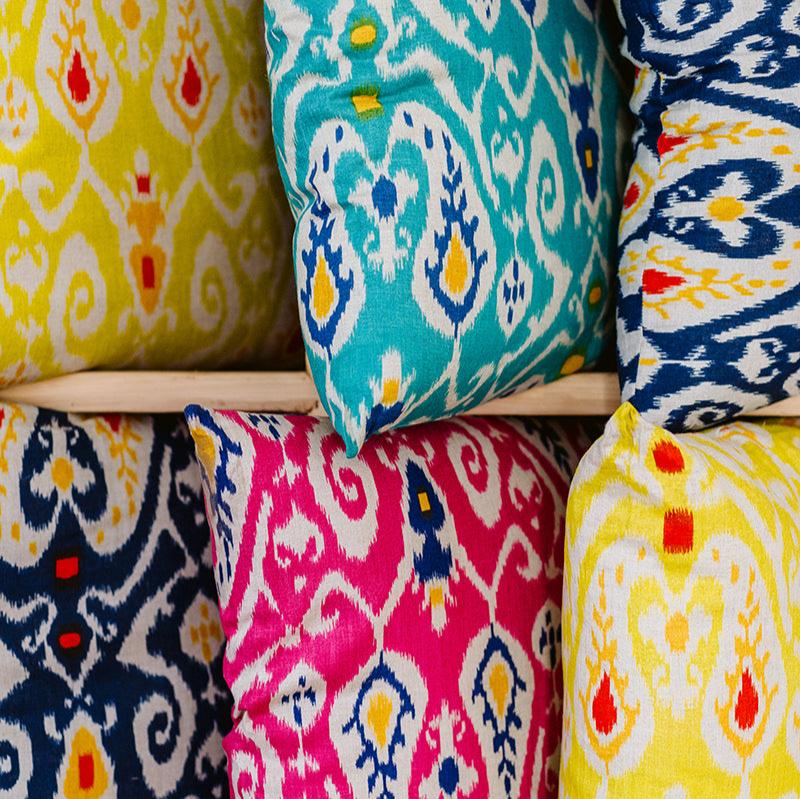 Ikat cushions