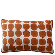 Lumbar Cushion - Embroidered Polka Dot - Orange