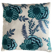 Cushion - Two Tone Floral - Pale Blue