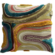 Cushion - Swirling Desert - Sage Multi