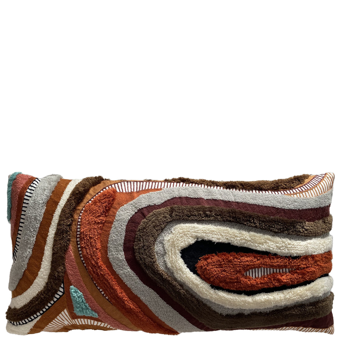 Lumbar Cushion - Swirling Desert - Rust Multi