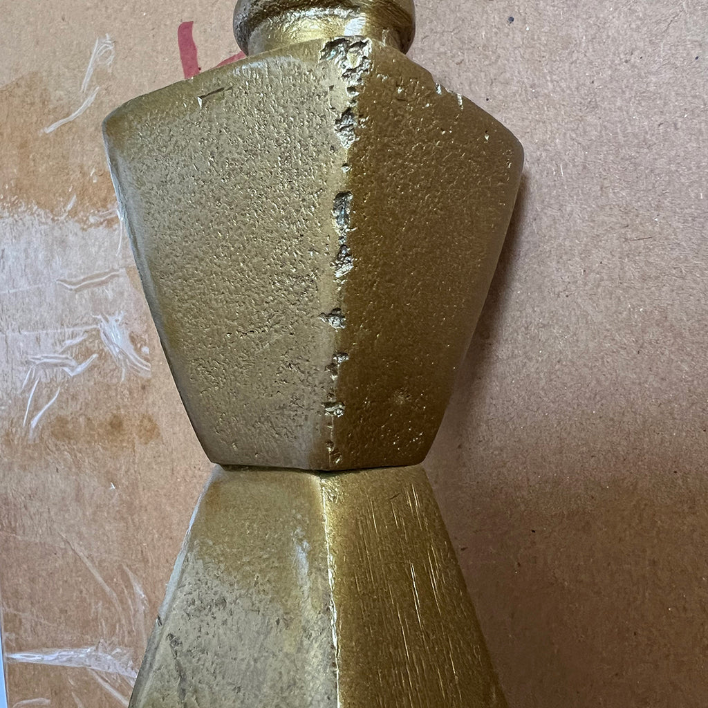 Multi Diamond Lamp Base - Raw Antique Gold