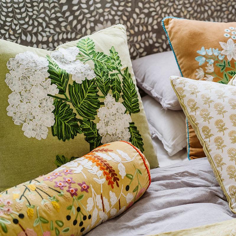 Bolster - Summer Florals - Chartreuse