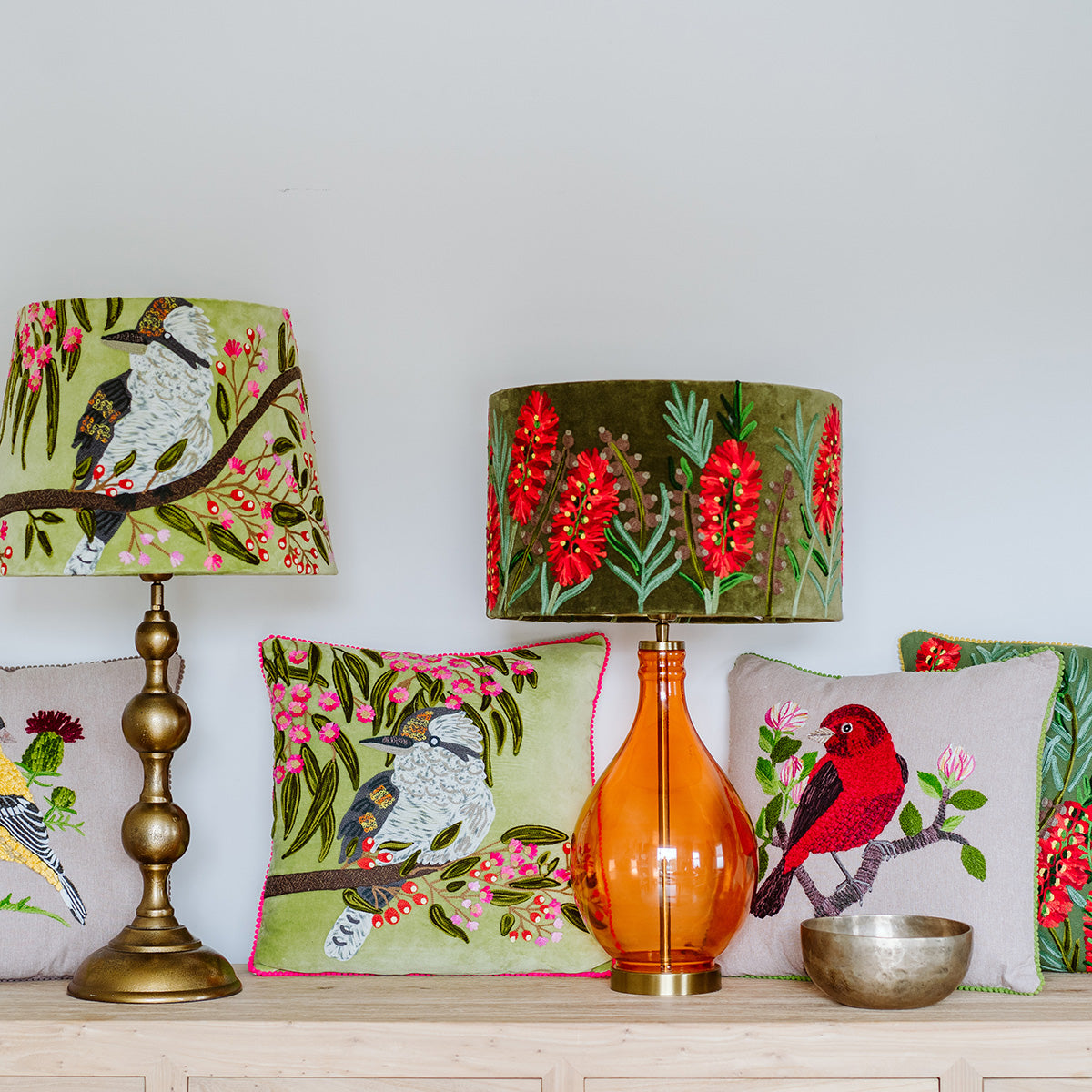 Lamp shade - Callistemon Green
