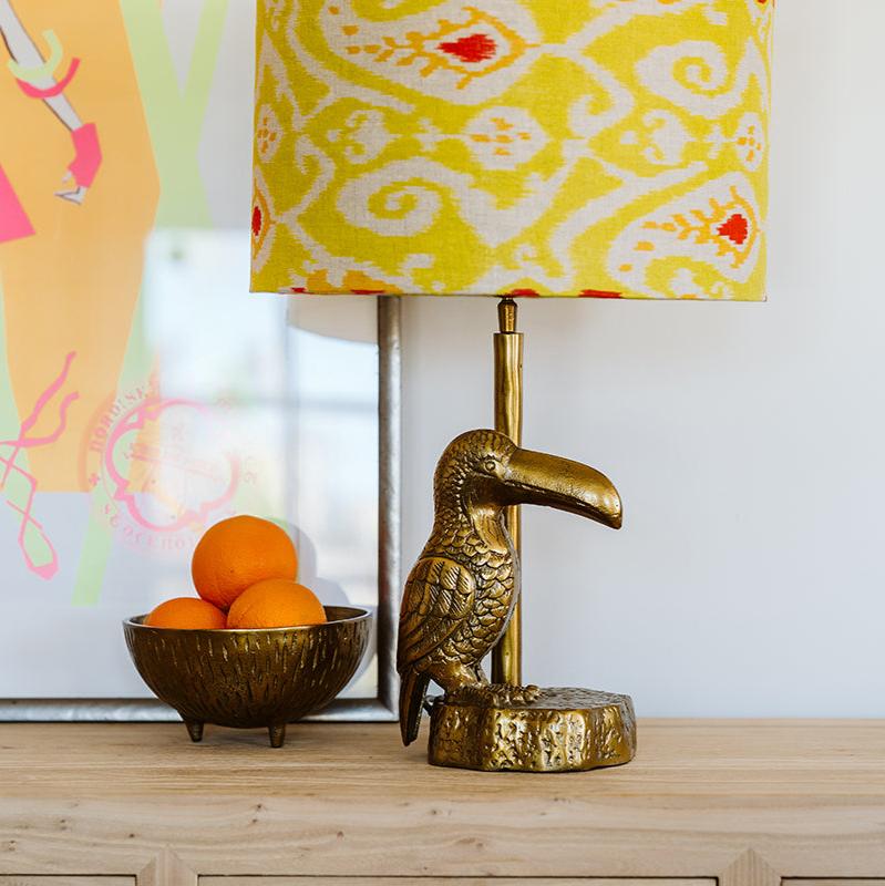 Linen lampshade Australia | Citrus Ikat