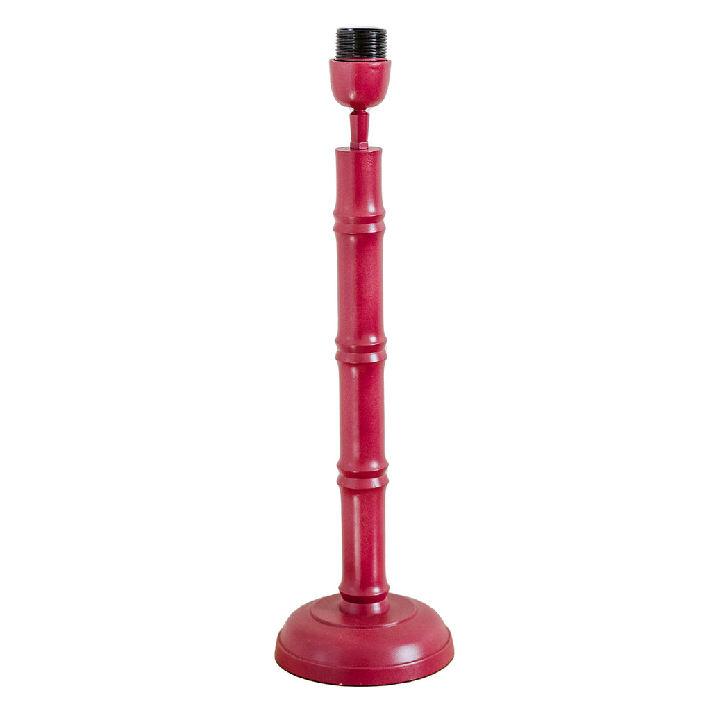 Lacquered Bamboo Lamp Base - Dusty Rose