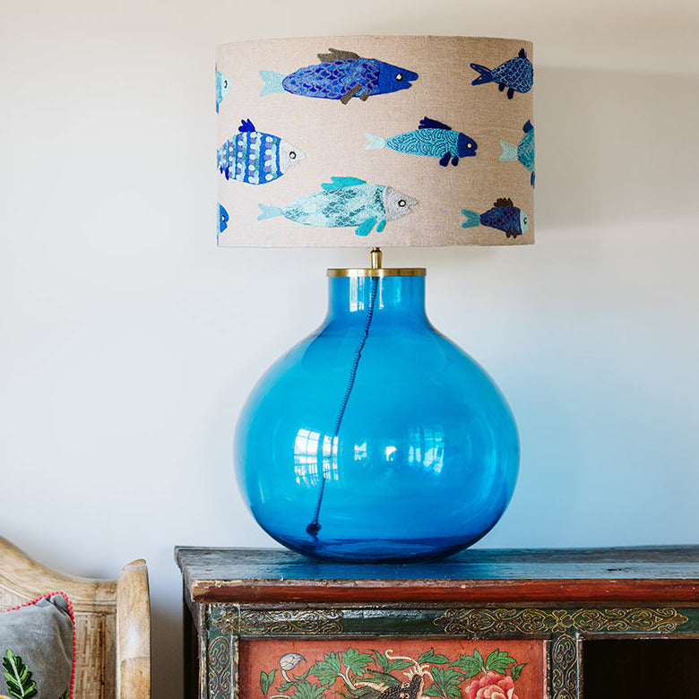 Lamp shade | Tropical Fish Blue