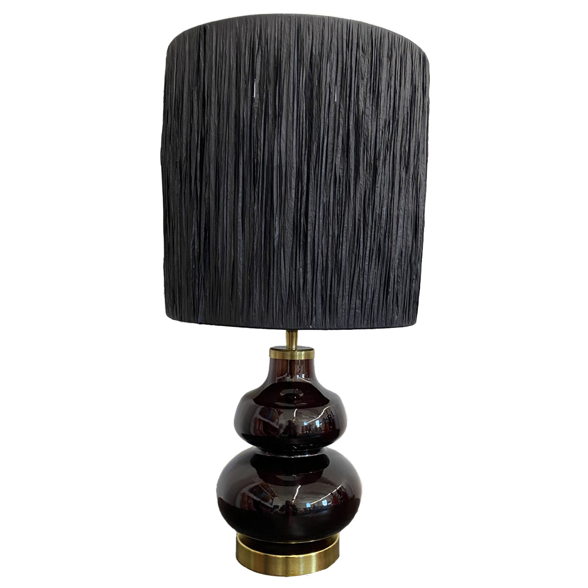 Raffia Lampshade Black