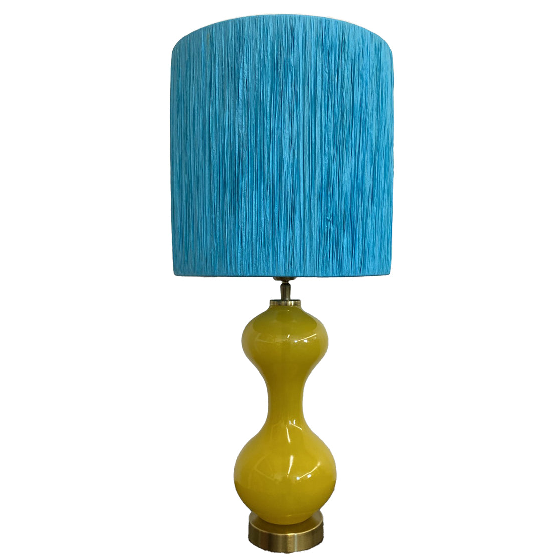 Blue Raffia Lampshade