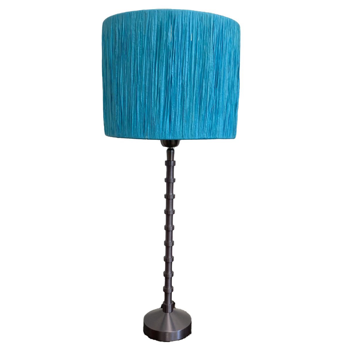 Blue Raffia lamp shade