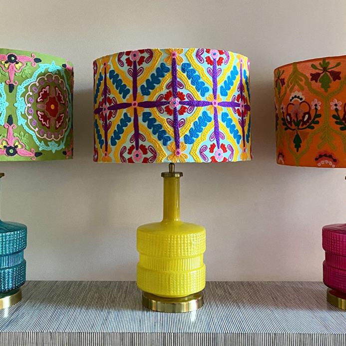 Embroidered Lamp Shade