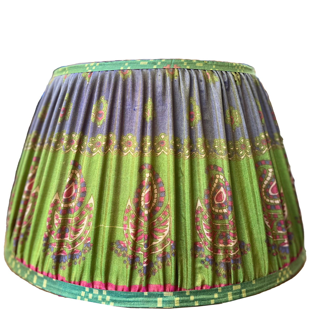 Vintage Silk Sari Pleated Lampshade 152