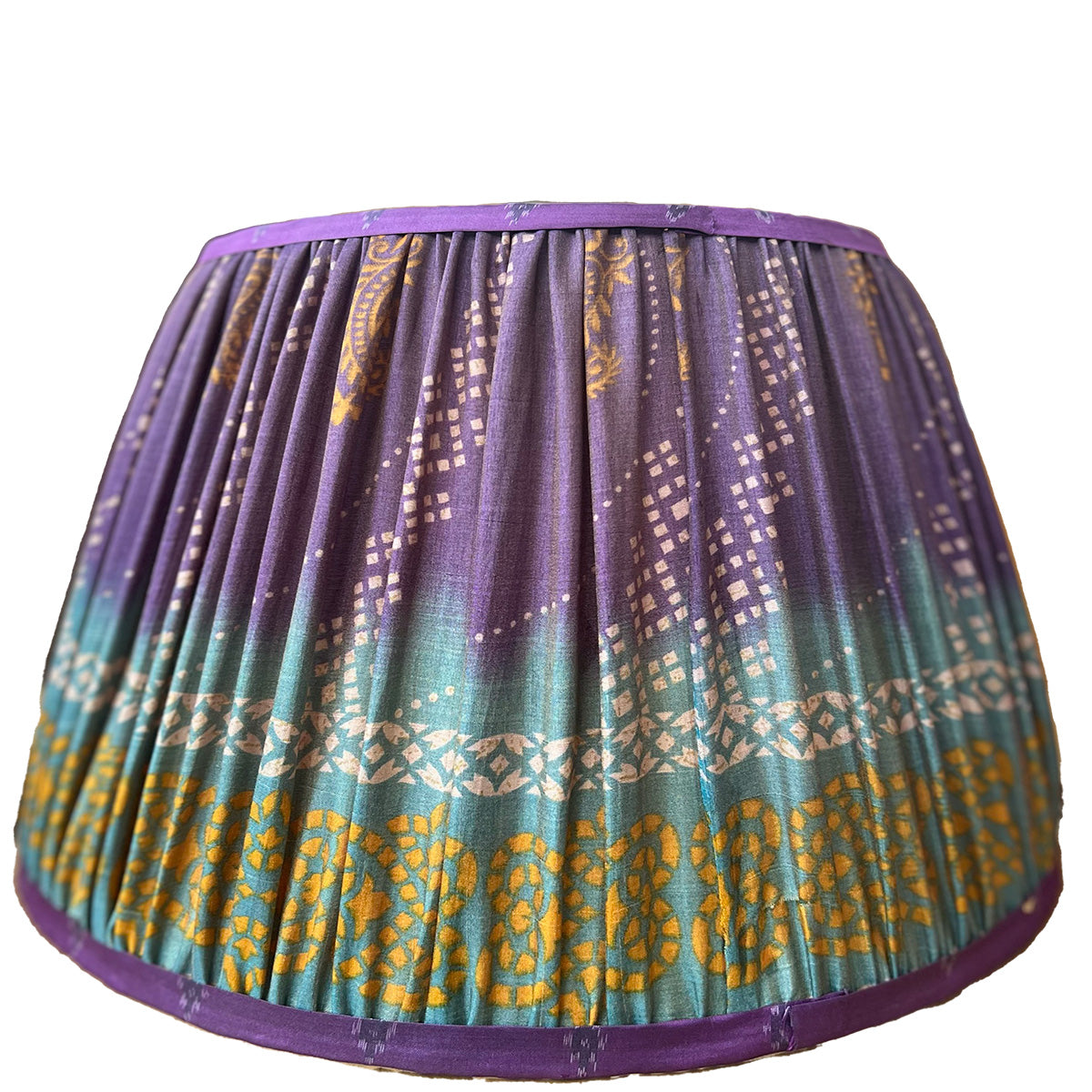 Vintage Silk Sari Pleated Lampshade 230