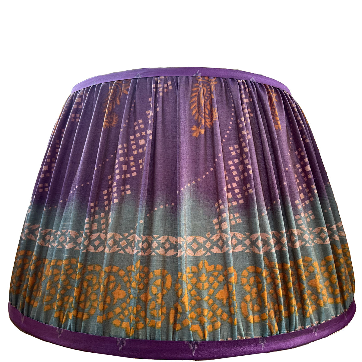 Vintage Silk Sari Pleated Lampshade 208