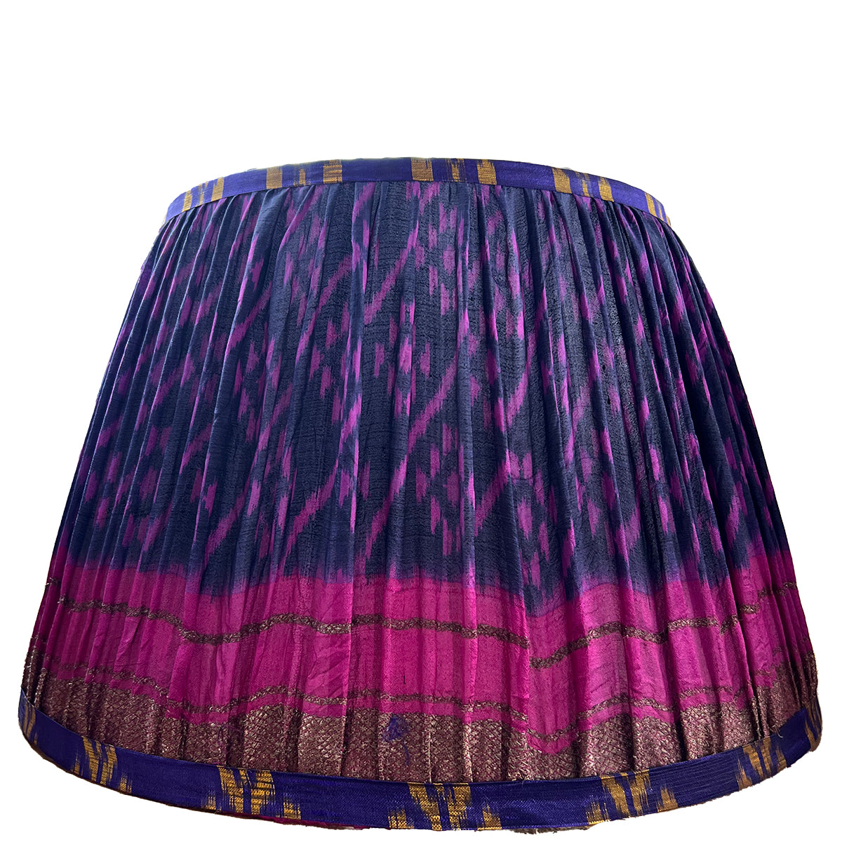 Vintage Silk Sari Pleated Lampshade 219