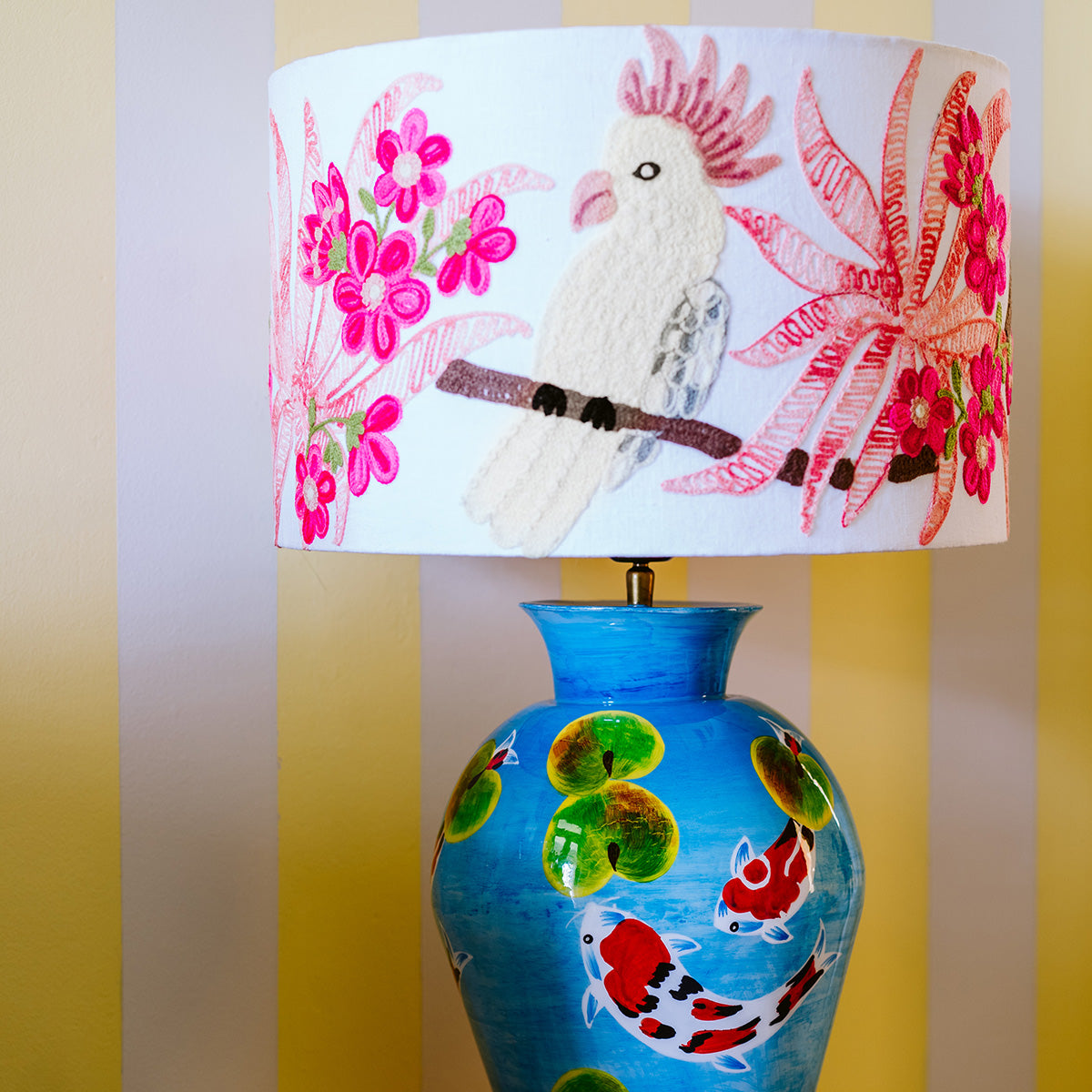 Lamp shades | Cockatoo Pink White