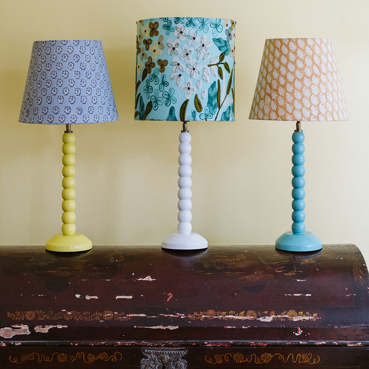 Embroidered Cotton Lamp Shade