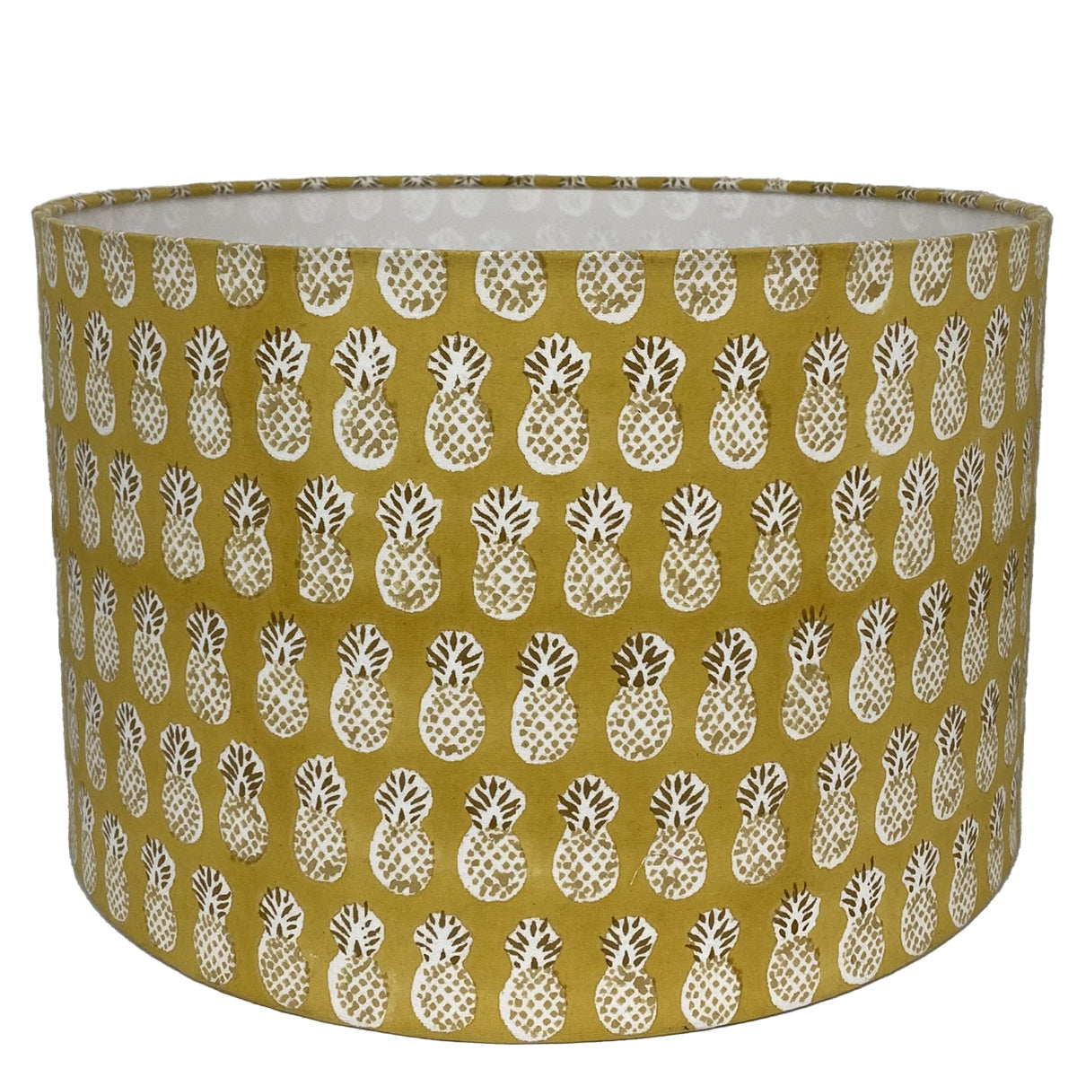 Block Printed Cotton LampShade Yellow