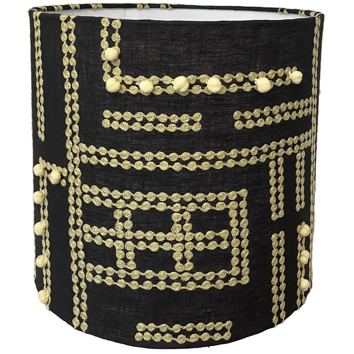 Drum Shade - Kaveri - Black / Natural