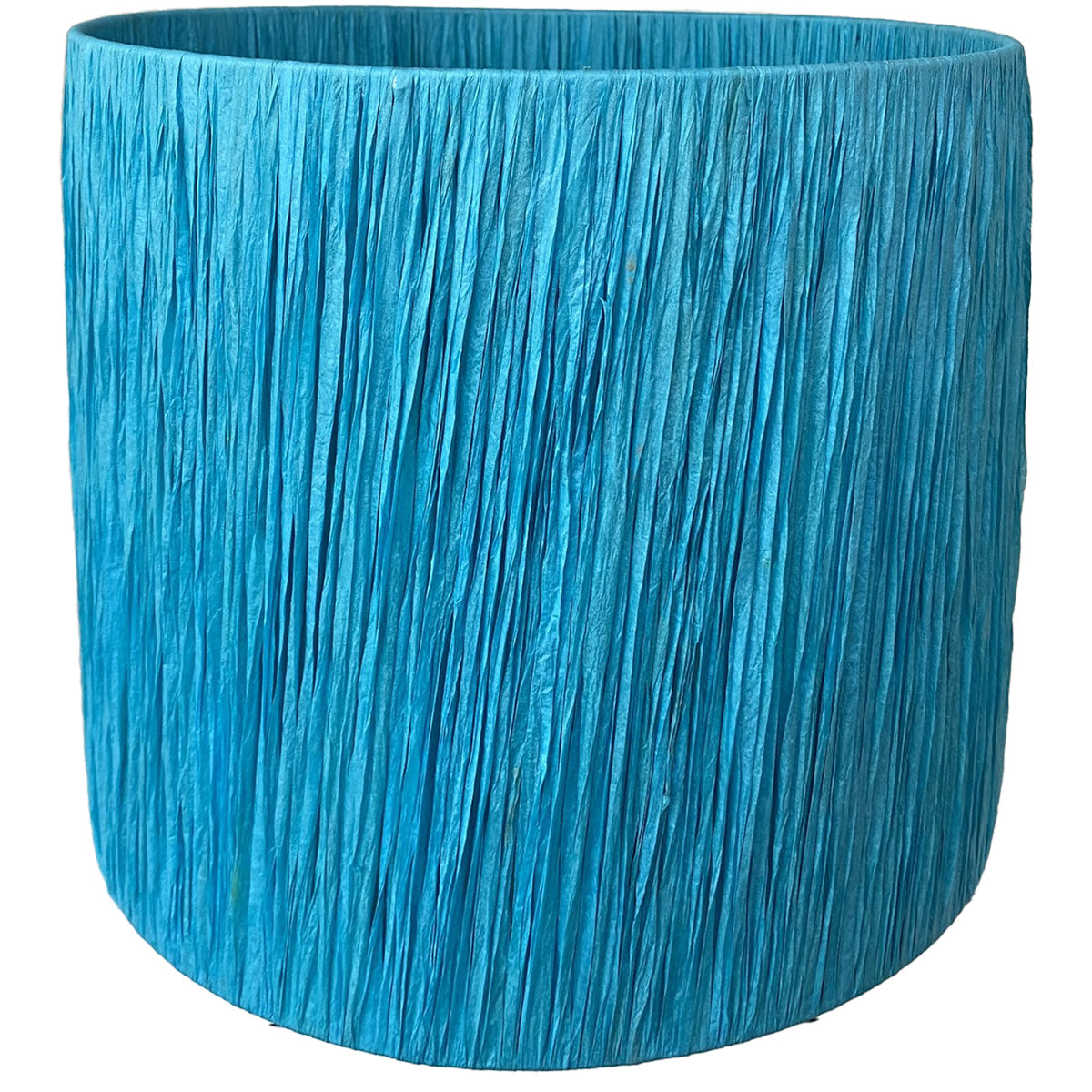 Blue Raffia Lampshade