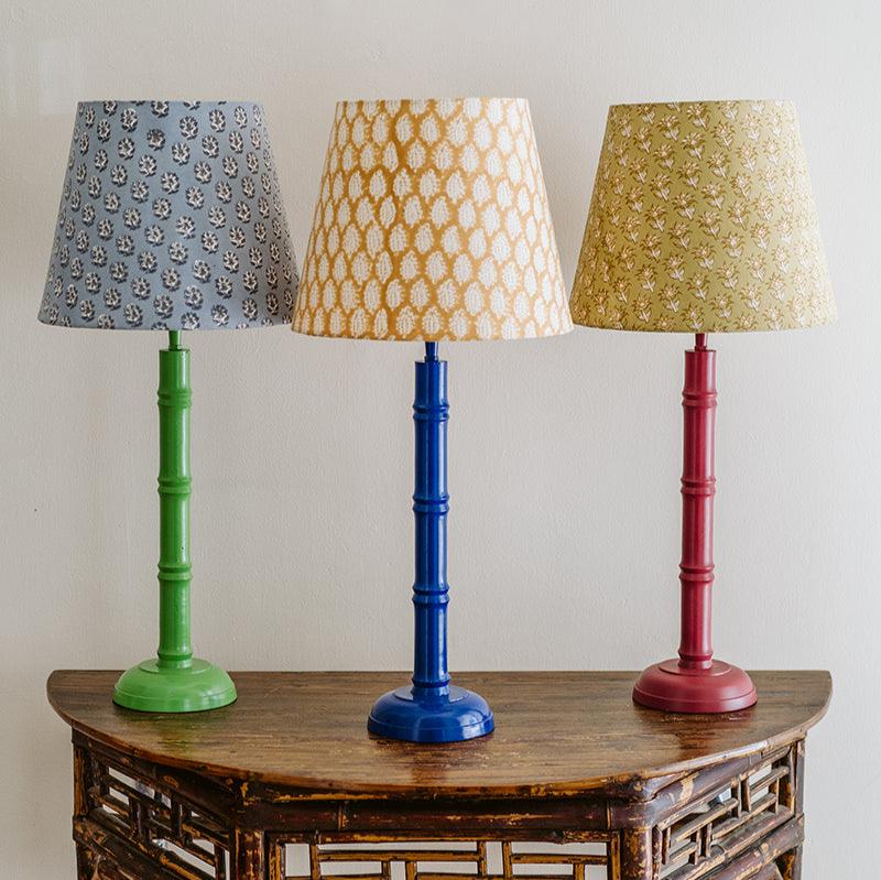 Block printed lamp shades | Blue Mini Bouti