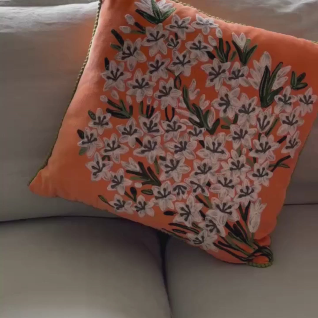 Load video: Lumbar Cushion - Sochi - Multicolour