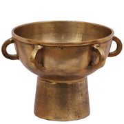 Decorative Bowl with Handles - Raw Antique Gold