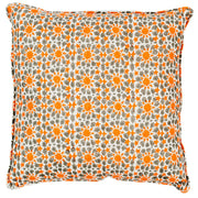 Linen Cushion - Atlas - Orange/Grey