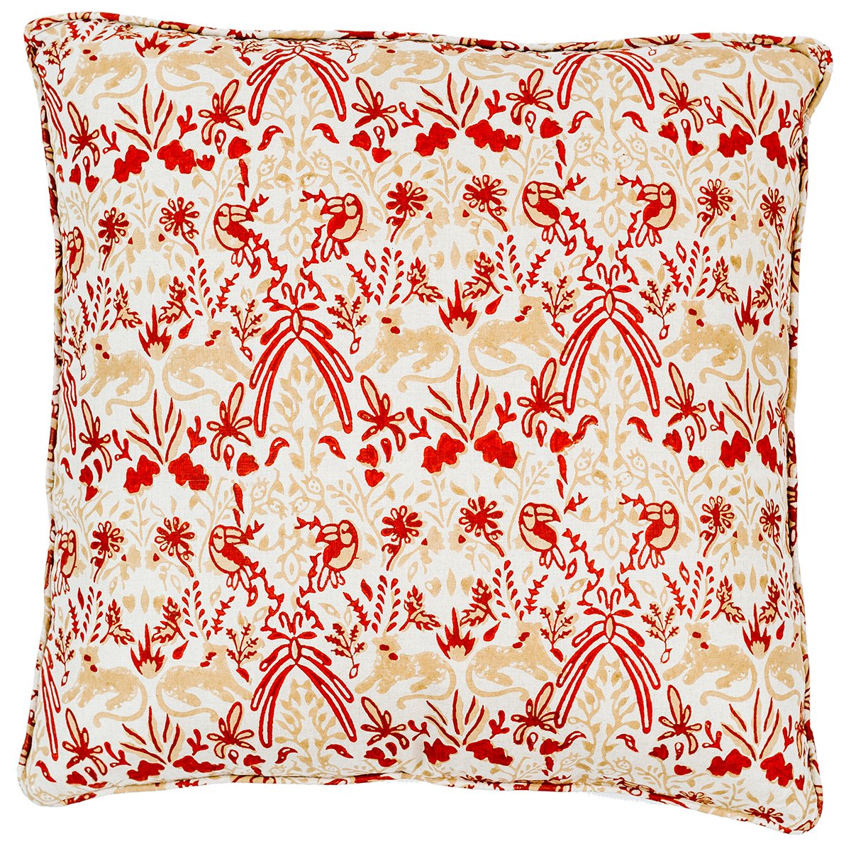 Block printed cushions