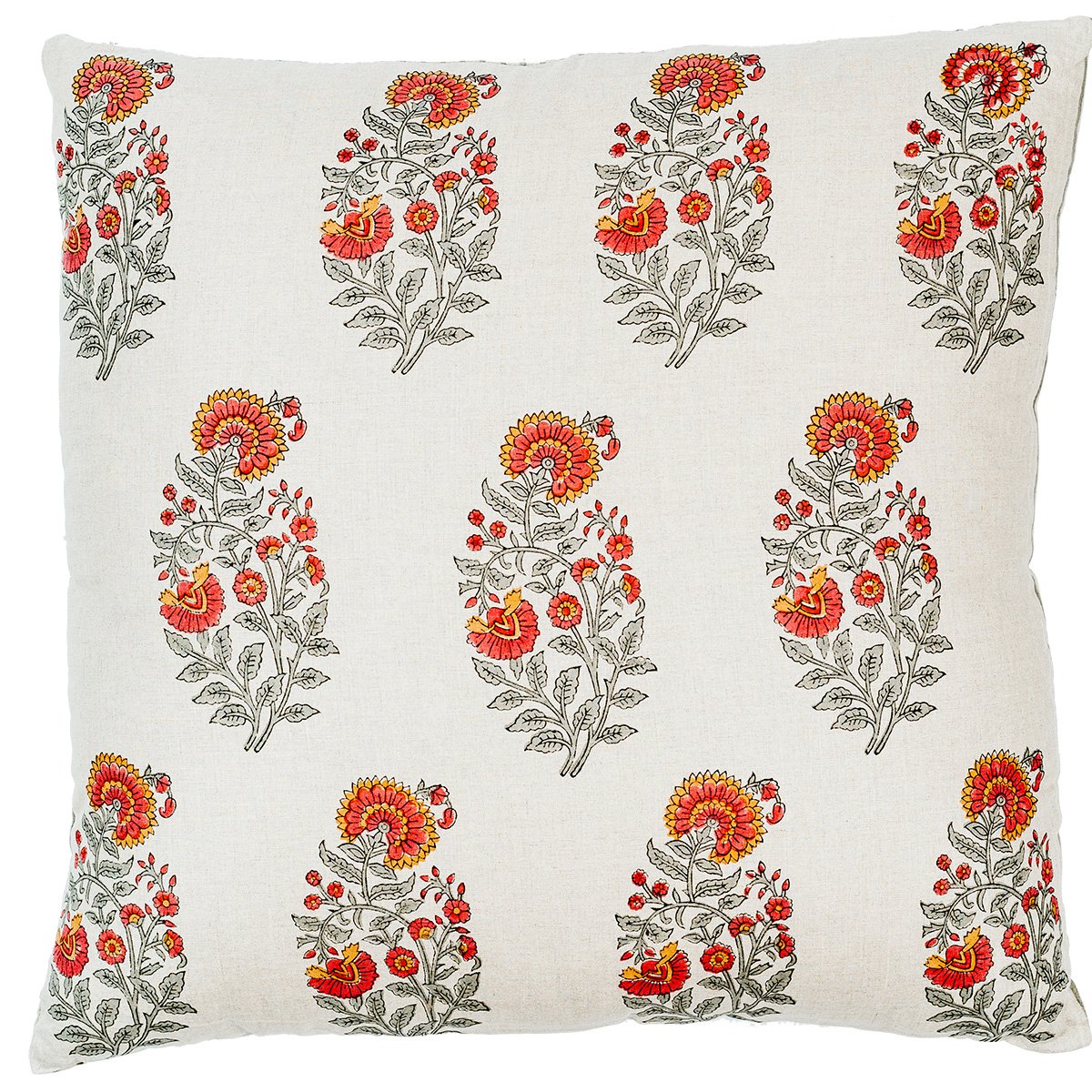 Block printed linen
