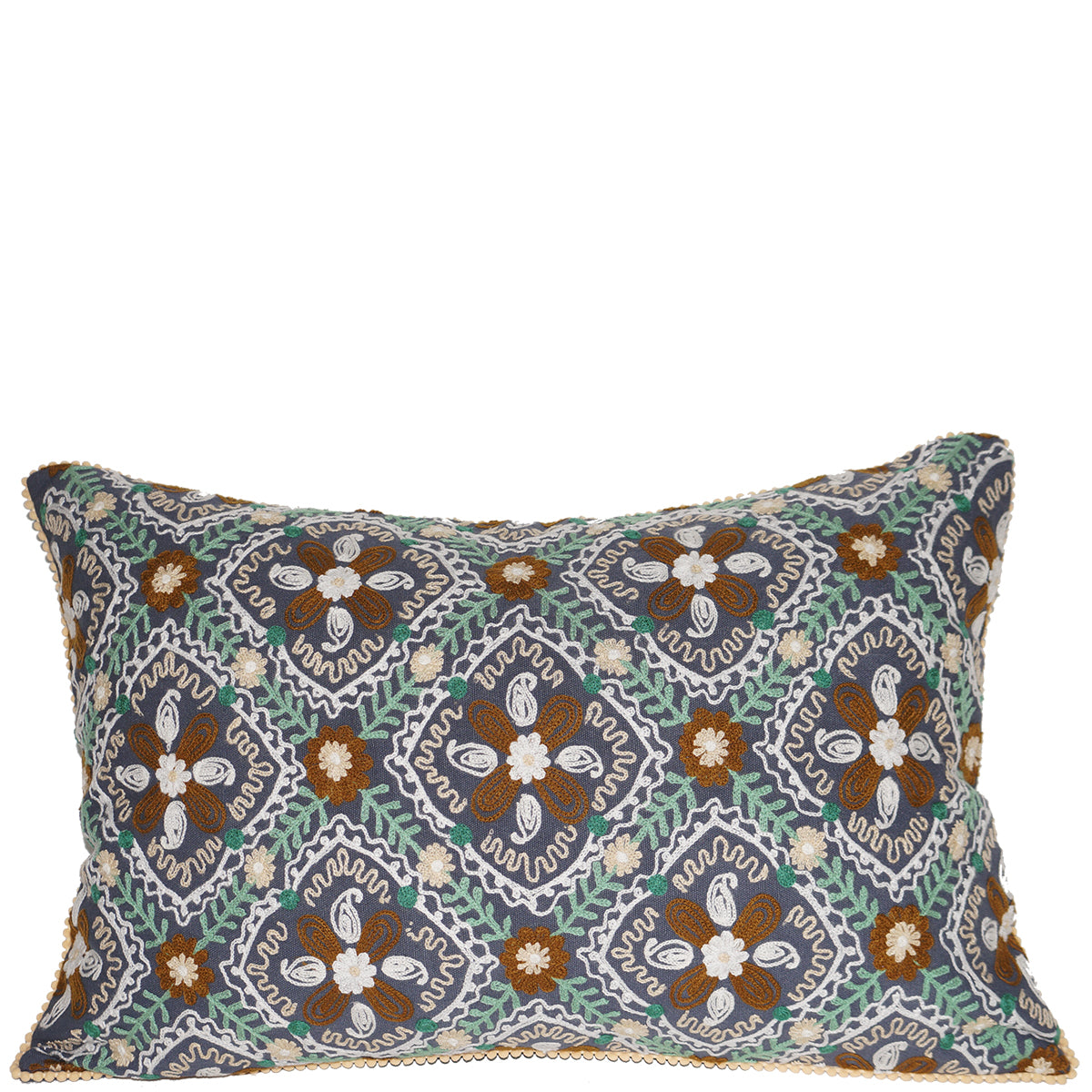 Ruby Star Traders Embroidered Cushion