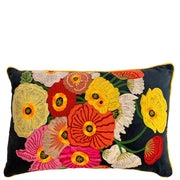 Embroidered floral cushions