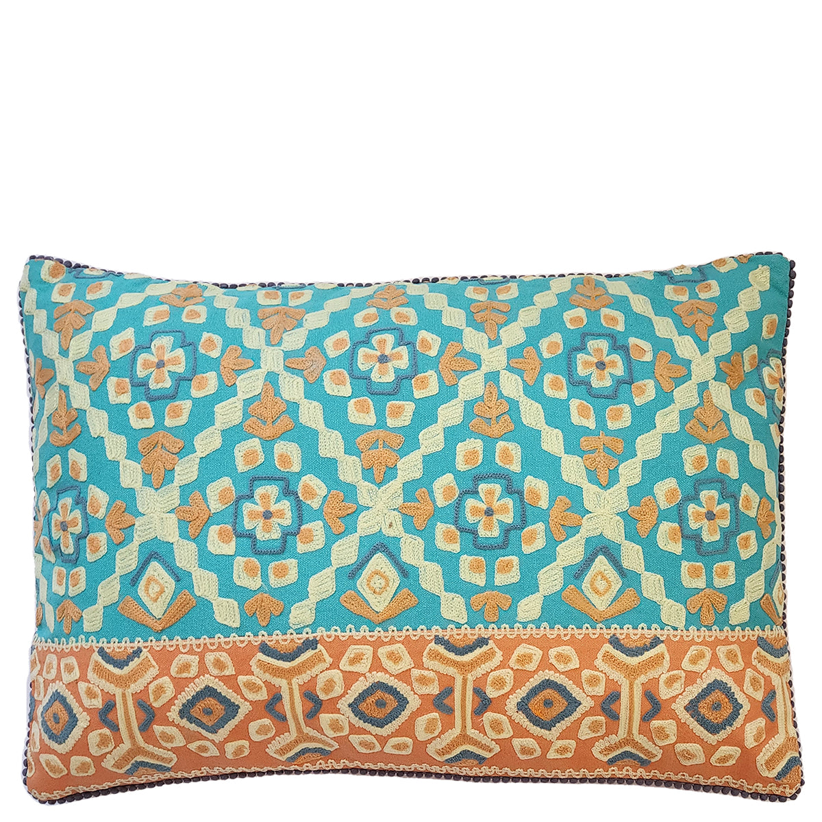 embroidered cotton cushion