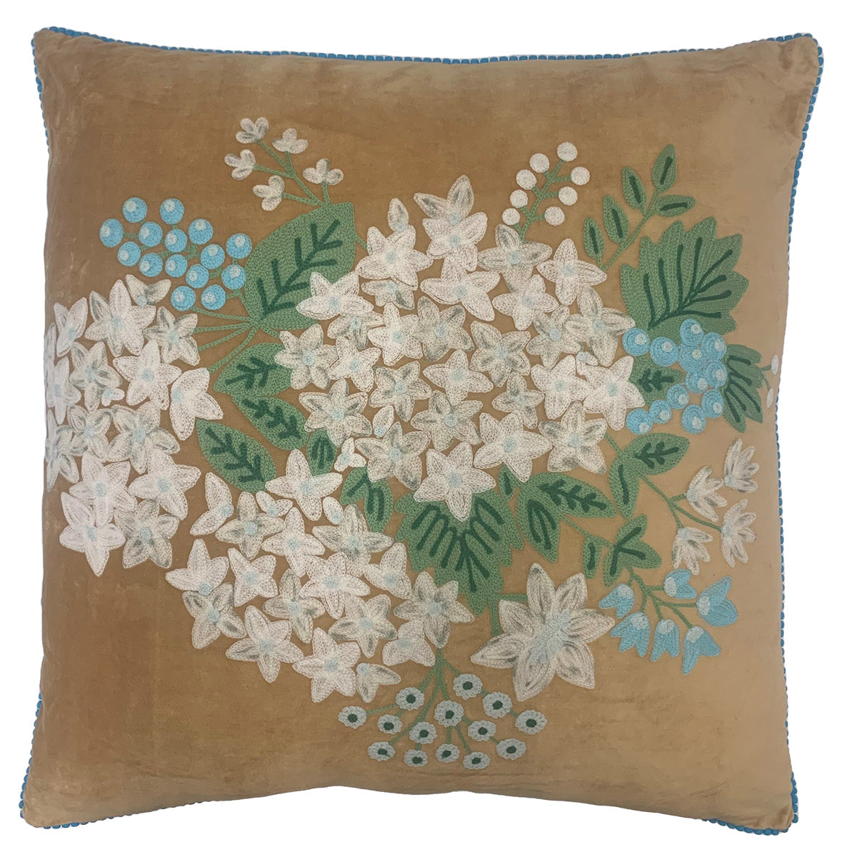 Luxury velvet cushions | Embroidered Floral