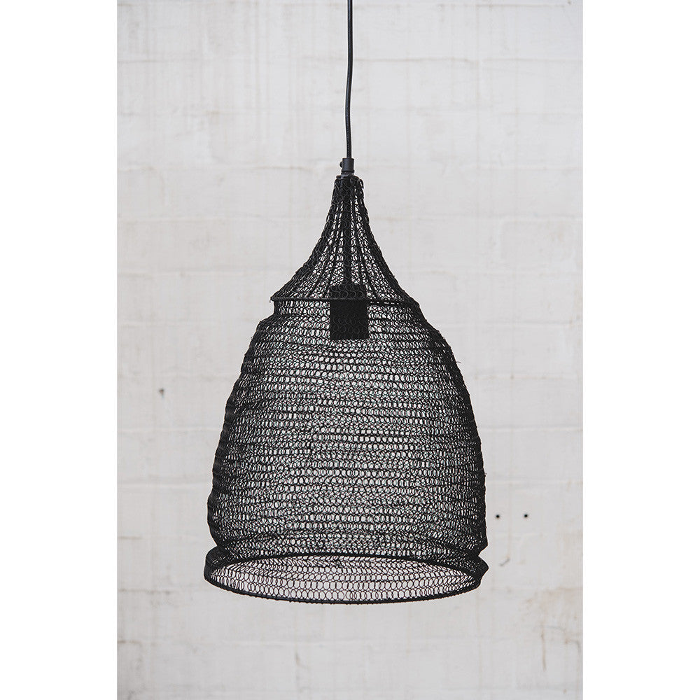 Crochet Lamp - Cone - Black