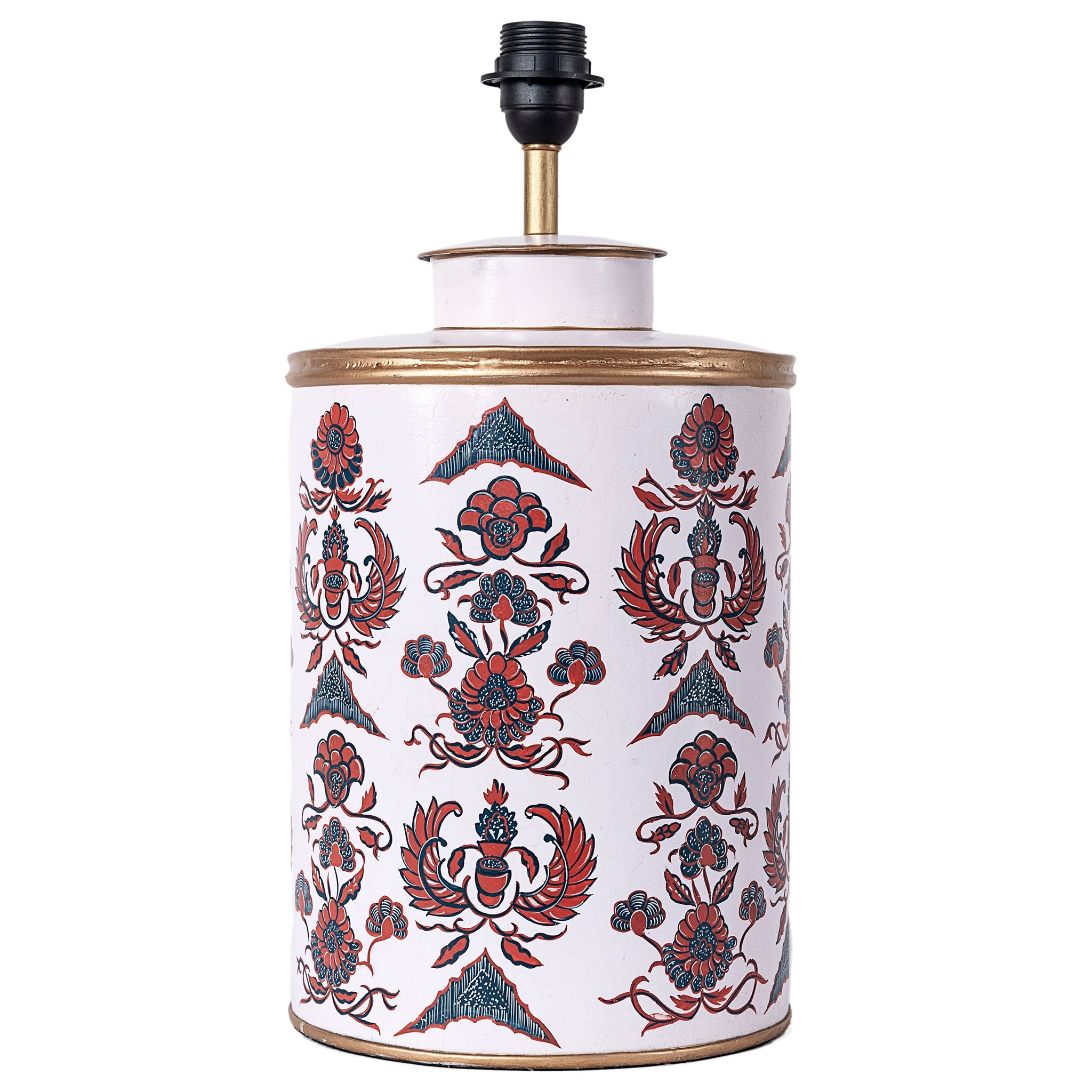 Batik Lamp Base - Blue / Red