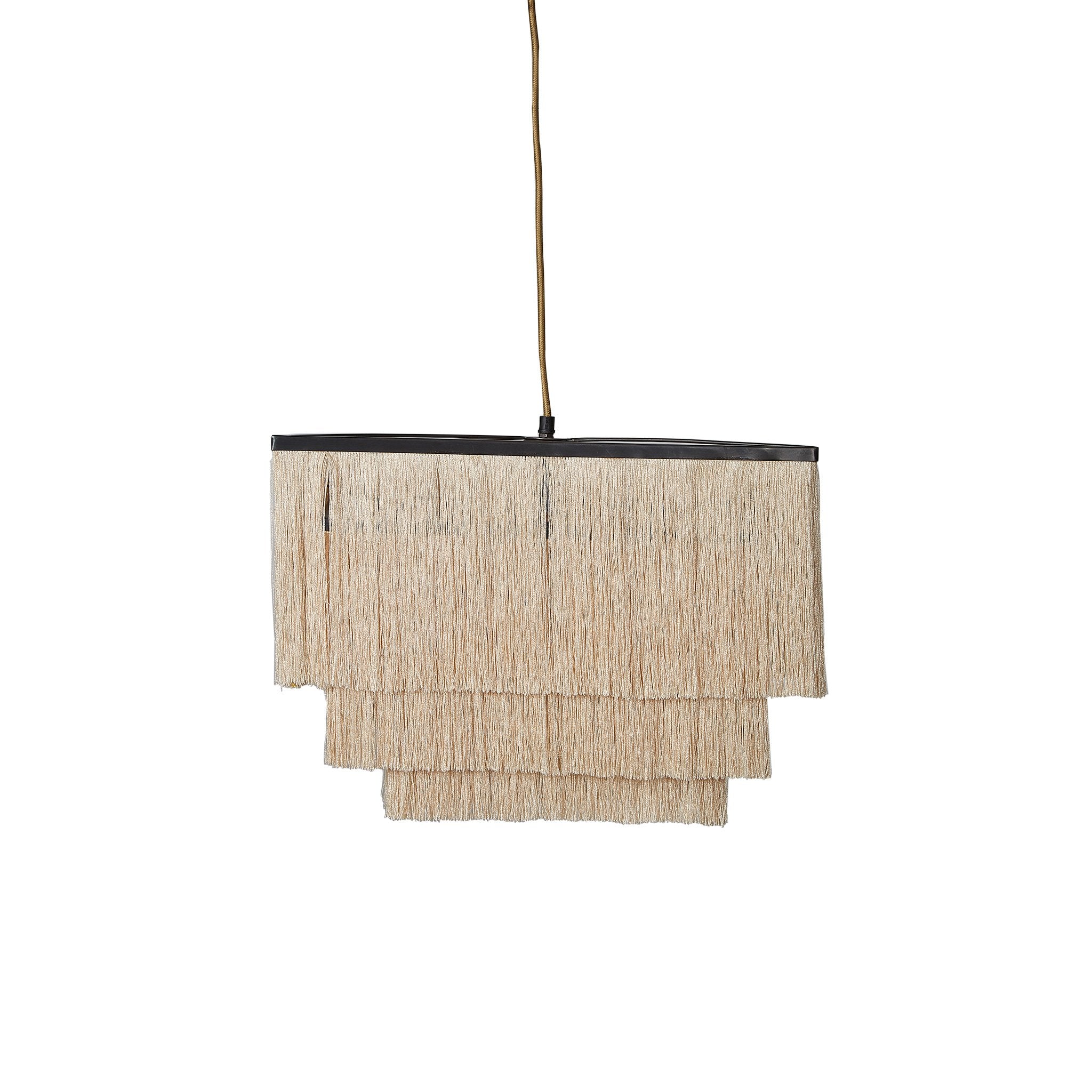 Fringed Pendant Lamp - Flapper - Ivory