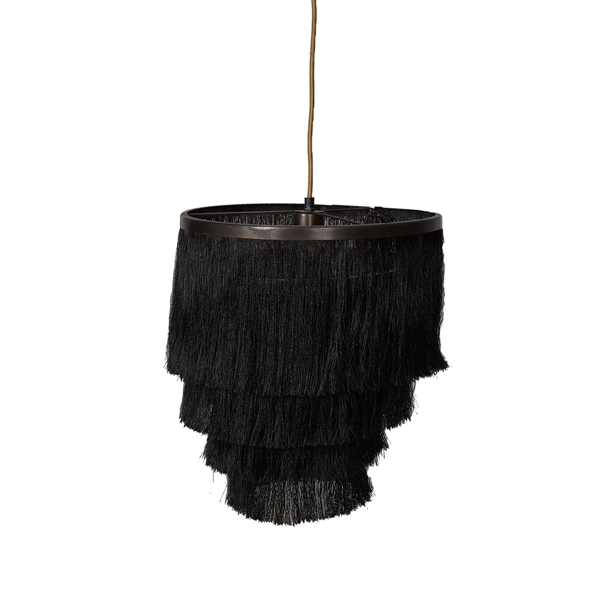 Fringed Pendant Lamp - Gatsby - Black