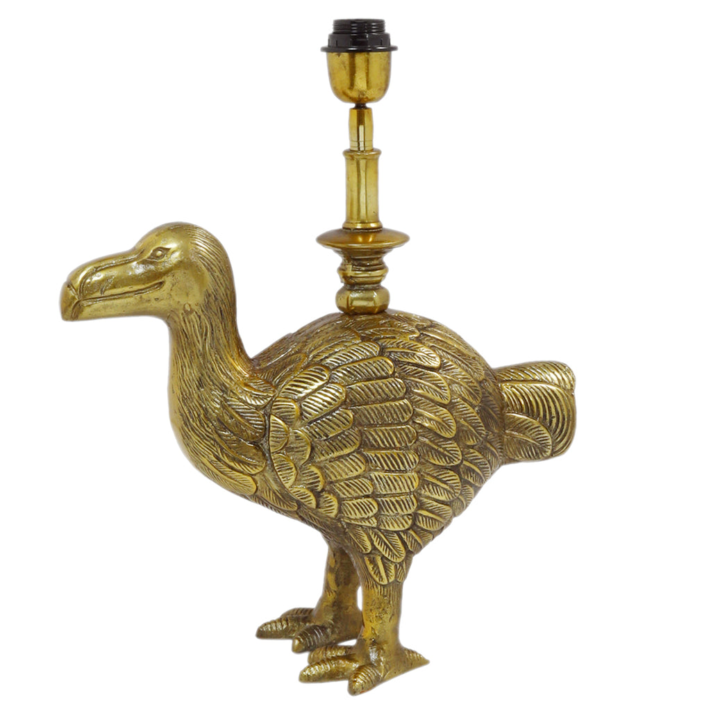 Dodo Bird Lamp Base - Raw Antique Gold