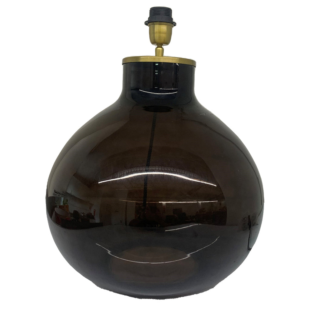 Glass Ball Lamp Base - Charcoal