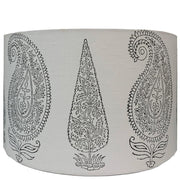 Drum Lampshade - Single Colour Large Bouti - White / Charcoal